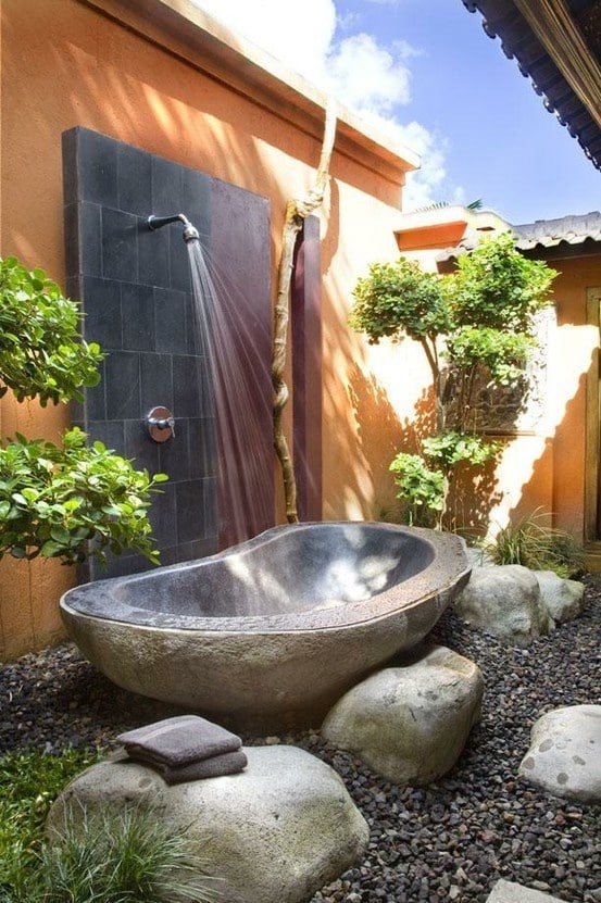 The beautiful japanese garden shower