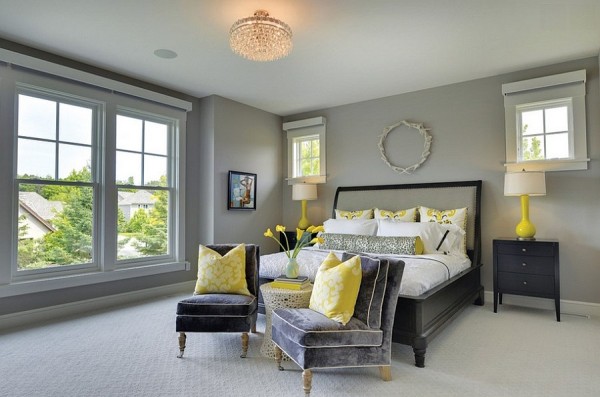 Add a couple of throw pillows to infuse yellow zest to the room