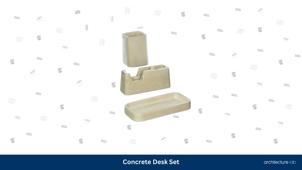 Concrete desk set