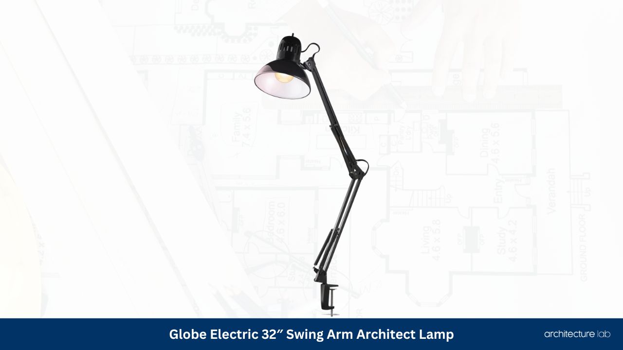 Globe electric 32″ swing arm architect lamp