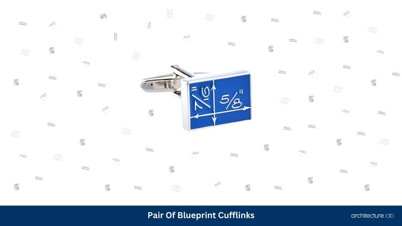 Pair of blueprint cufflinks