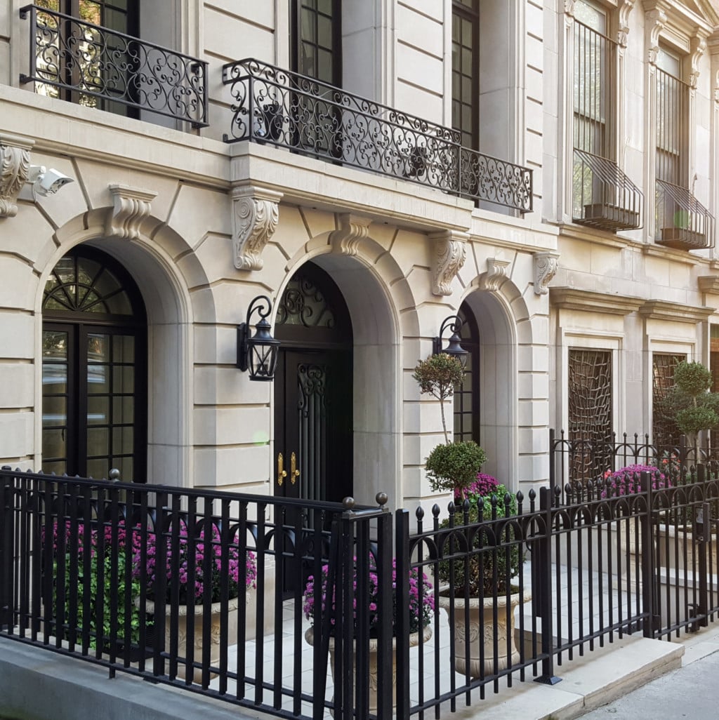 Townhouses along east 81st street in the upper east side, manhattan, new york city