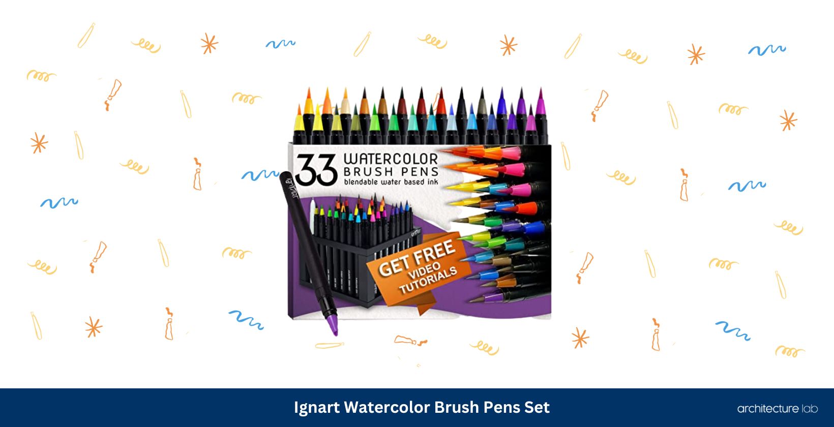 Ignart watercolor brush pens set