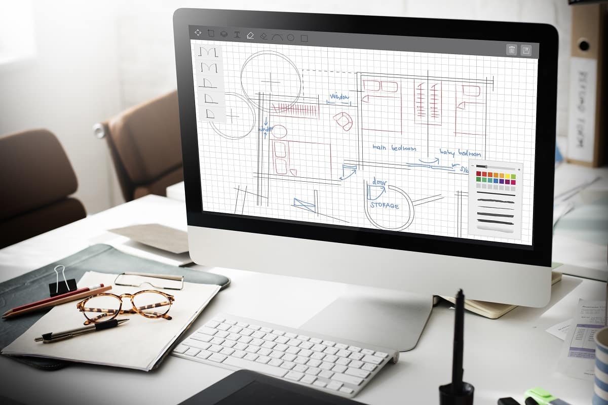 Architecture plan blueprint layout work concept