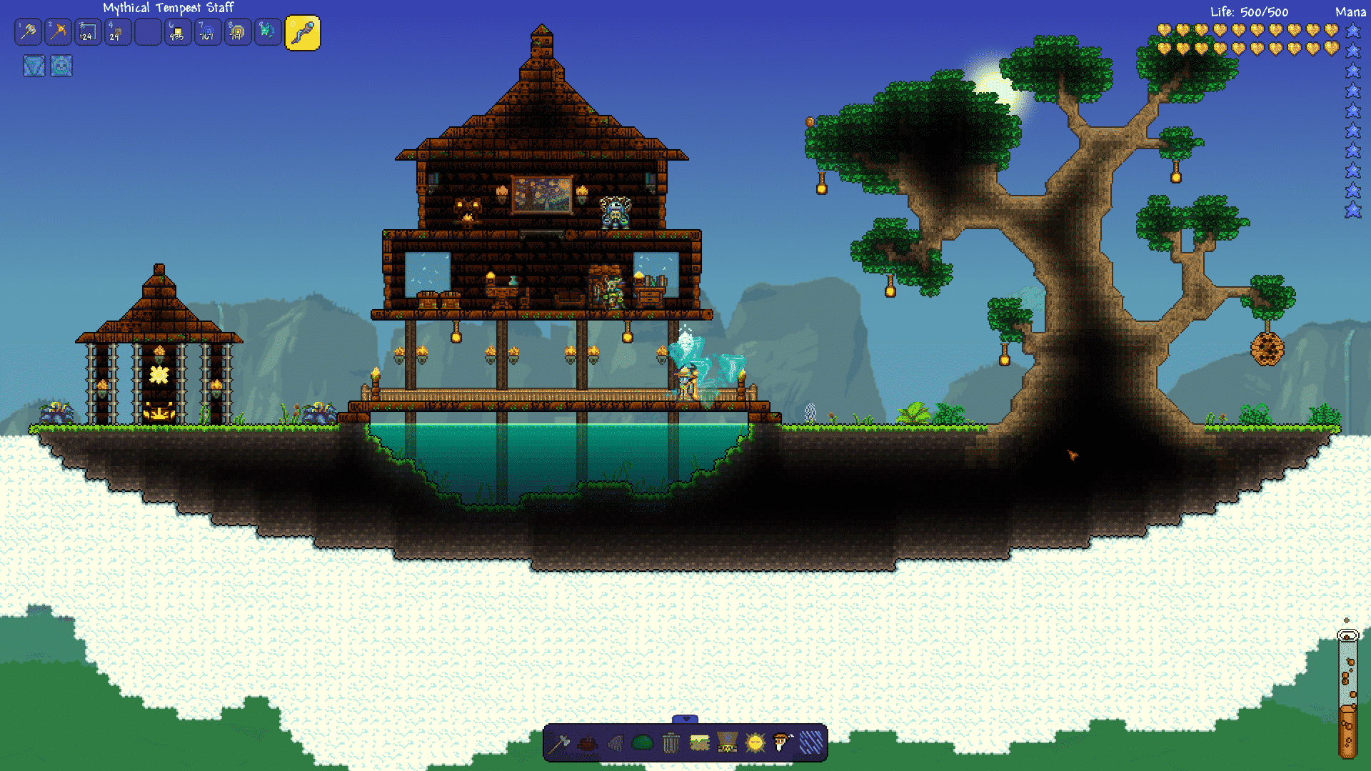 Terraria floating house design