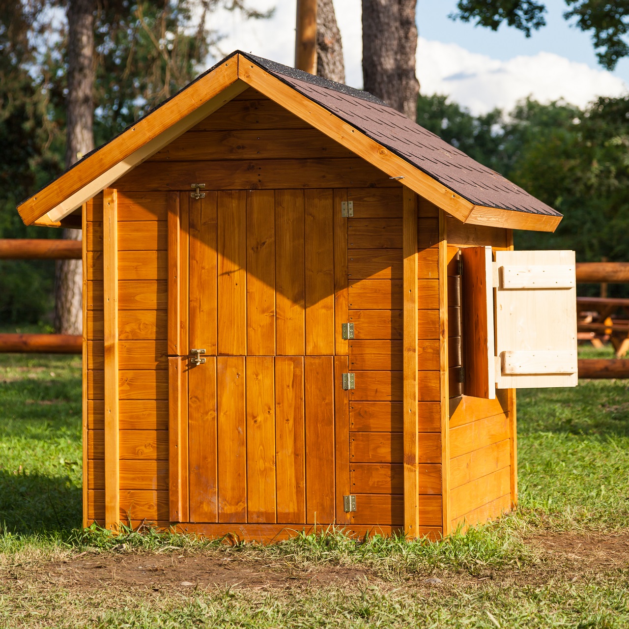 Wood storage sheds