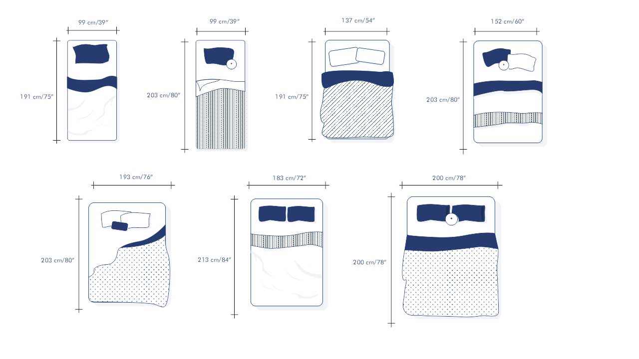 Bed size guide types of bed