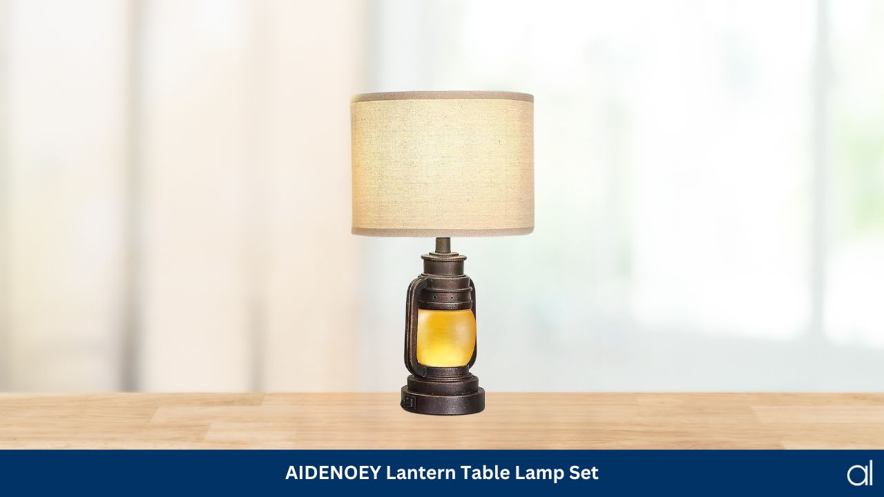 Aidenoey lantern table lamp set 1