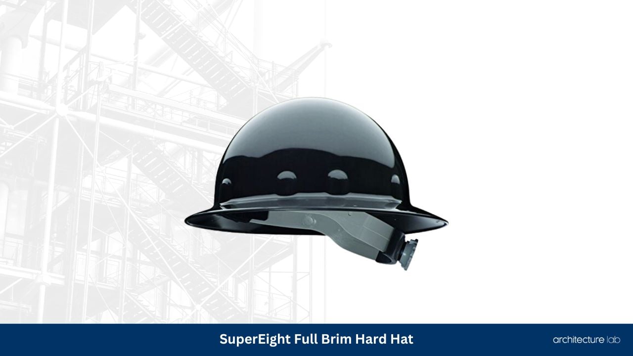 Fibre metal by honeywell e1rw11a000 super eight full brim ratchet hard hat