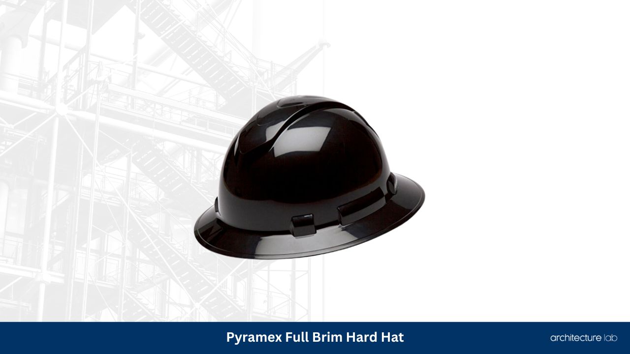 Pyramex full brim style 4 point ratchet suspension hard hat