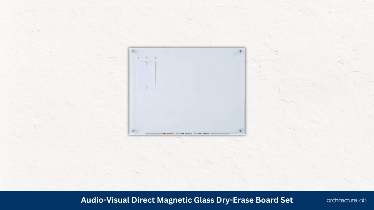 Audio visual direct magnetic glass dry erase board set