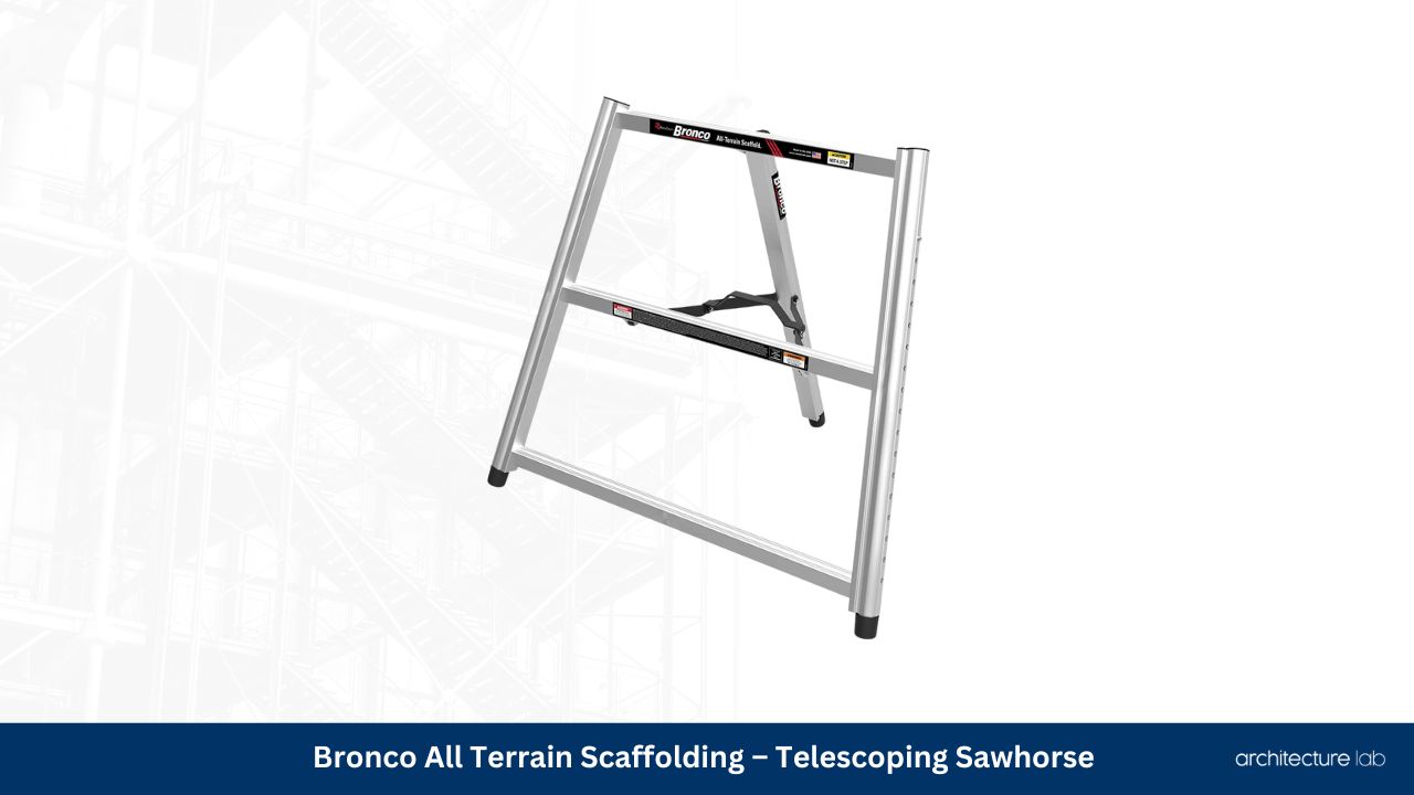 Bronco all terrain scaffolding – telescoping sawhorse